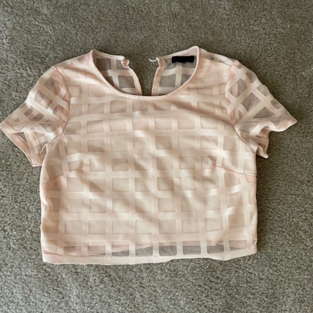 Small blush mesh crop top - Picture 1 of 2